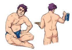 shane_(stardew_valley), stardew_valley, smokerichi, ass, back_view