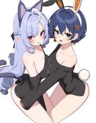 belle_(zenless_zone_zero), vivian_banshee, zenless_zone_zero, wak_kun, 2girls