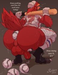 sellon, anthro, ass, avian, backsack