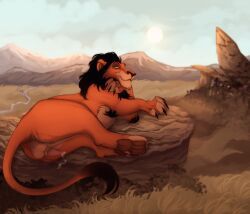 scar_(the_lion_king), disney, the_lion_king, animal_genitalia, animal_penis