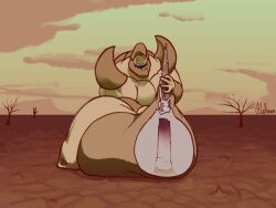 anthro, arm_spikes, arthropod, balls, beetle