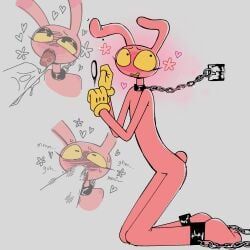 evil_jax_(the_amazing_digital_circus), tadc, chained_ankles, chained_collar, chained_to_wall