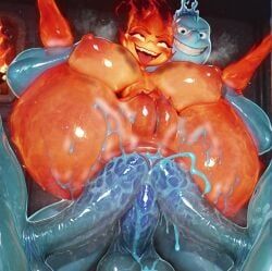ember_lumen, wade_ripple, disney, elemental_(pixar), pixar
