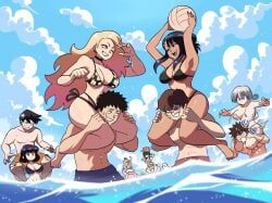 anya_forger, bond_(spy_x_family), denji_(chainsaw_man), gojou_wakana, hayase_nagatoro