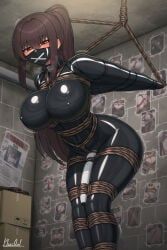 soi_(plusout), plusout, 1girls, armbinder, bdsm