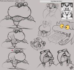 marbal_mubi, nukki_snowpaw, shi-niss, susie_(deltarune), deltarune