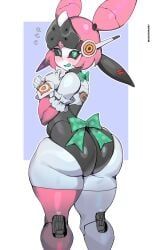 aria_(zenless_zone_zero), zenless_zone_zero, ass, green_eyes, looking_at_viewer
