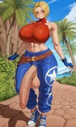 blue_mary, king_of_fighters, fal0v3r2k, 1futa, areolae