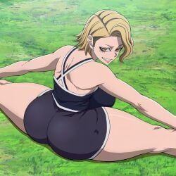sazanami_kuina, tougen_anki, 1girls, above_view, big_ass