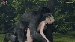 anthro, anthro_on_female, anthro_on_human, beast, canine