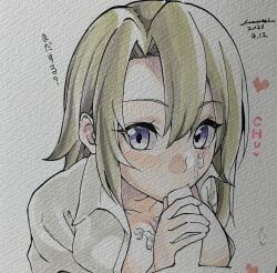 andou_kuriyo, senki_zesshou_symphogear, cototiworld, 1girls, blowjob
