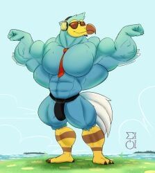 animal_crossing, nintendo, abs, biceps, bird
