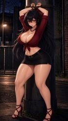 raven_branwen, rwby, blackroga, 1girls, 1woman