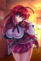 rias_gremory, high_school_dxd, ahoge, background, big_breasts