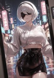 yorha_2b, nier:_automata, square_enix, 4k_render, aesthetic_ai
