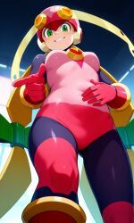 roll.exe, mega_man, mega_man_battle_network, bodysuit, breasts