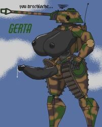 anonymous_artist, anthro, armored_vehicle, big_breasts, big_penis