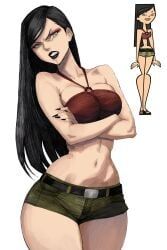 heather_(tdi), total_drama_island, hex_mamaniac, 1girls, angry