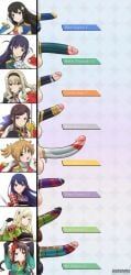 akikaze_rui, daiba_nana, kagura_hikari, saijou_claudine, tendou_maya