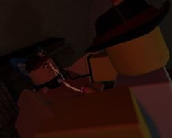 roblox_avatar, roblox, collar_leash, cum, furry_ears