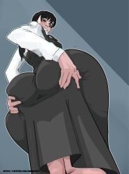 mitaka_asa, chainsaw_man, nimebooty, 1girls, ass
