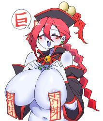 jiangshi_(mannungei), mannungei, 1girl, aerolae, big_breasts