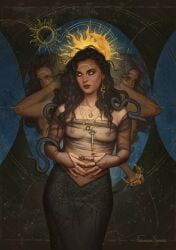 hecate_(mythology), greek_mythology, fdasuarez, black_hair, breasts
