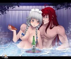 grayfia_lucifuge, sirzechs_lucifer, high_school_dxd, alex-kellar, 1boy