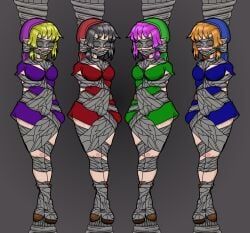 female_link, four_swords, videogamedid, black_hair, blindfold