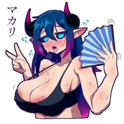 makarimorph, phaser_(artist), 1girls, areola, areola_slip
