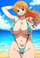 nami_(one_piece), one_piece, ryu, 1girls, alternate_costume