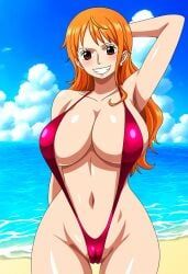 nami_(one_piece), one_piece, ryu, alternate_costume, breasts