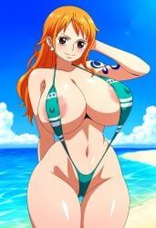 nami_(one_piece), one_piece, ryu, alternate_costume, breasts