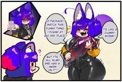 crr001, ahoge, animal_humanoid, big_breasts, big_dildo