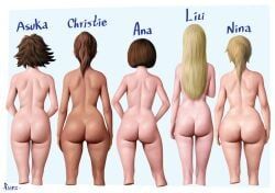 anna_williams, christie_monteiro, emilie_de_rochefort, kazama_asuka, nina_williams