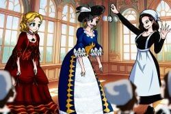 history, 3girls, attentte, blonde-haired_female, blonde_female