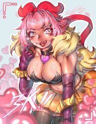 melodie_(brawl_stars), brawl_stars, north_string, black_lipstick, blush