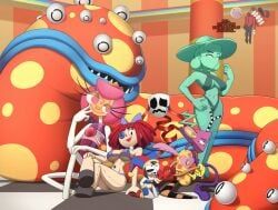 bubble_(the_amazing_digital_circus), caine_(the_amazing_digital_circus), gangle_(the_amazing_digital_circus), gloink_queen, martha_mildenhall