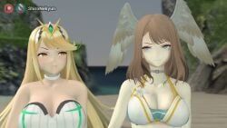 eunie_(xenoblade), mythra, xenoblade_(series), xenoblade_chronicles_2, xenoblade_chronicles_3