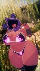 fortnite, vrchat, arm_wrap, bear_ears, big_breasts