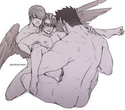 endeavor_(my_hero_academia), enji_todoroki, hawks_(my_hero_academia), takami_keigo, tsunagu_hakamada