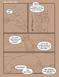 dalipuff, clothing, exposed_penis, forest, genitals