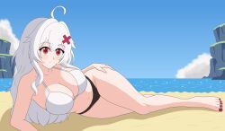 erispheria, twitch, youtube, 1girls, beach