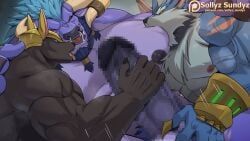 alistar_(lol), nasus_(lol), warwick_(lol), league_of_legends, riot_games