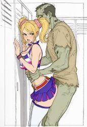 juliet_starling, lollipop_chainsaw, cookie-girl, against_locker, against_surface