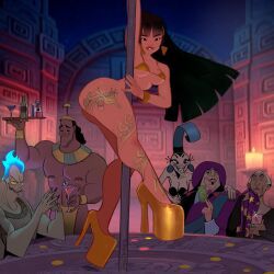chel, chel_(the_road_to_el_dorado), claude_frollo, governor_ratcliffe, hades_(hercules)