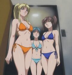 amatsuki_jun, kurimoto_maki, bible_black, bible_black_only, 3girls