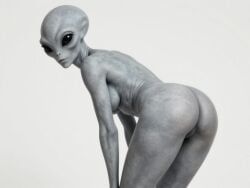 grey_alien, roswell_grey, alien, bending_over, classic_alien