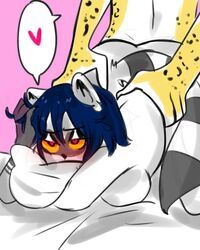 joshi_raccoon, jishwalob, 1boy, 1girls, <3_eyes