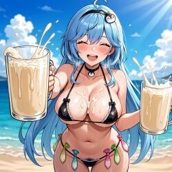 aruzeya, indie_virtual_youtuber, 1girls, after_fellatio, after_oral